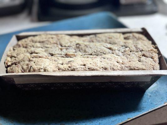 Zucchini bread (it is moist I just cannot take good pictures to capture the goodness)