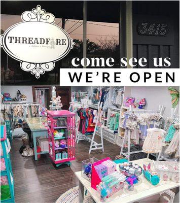 Come see us, we're open!