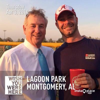 WAKA Kickball plays at Lagoon Park in Montgomery (thanks Mayor!) & parties at Rock Bottom American Pub afterwards.