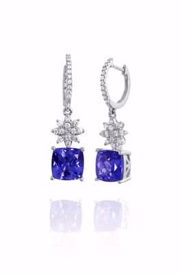 Tanzanite and Diamond Earrings