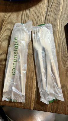 Compostable flatware