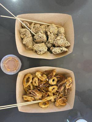 popcorn chicken & spicy calamari