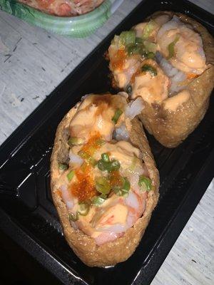 The Spicy Shrimp Inari here is EXCELLENT!