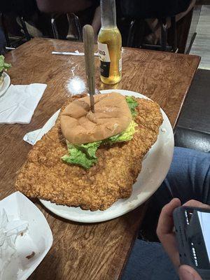 Pork tenderloin sandwich