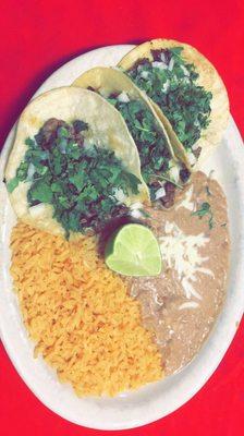 Try our to die for tacos de carne asada