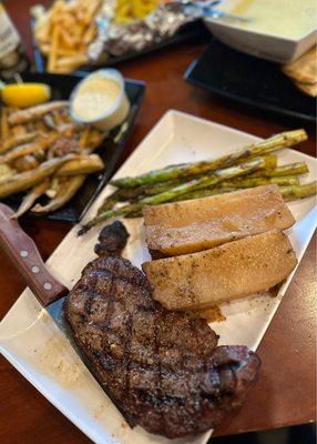 New York Strip Steak & potato entree