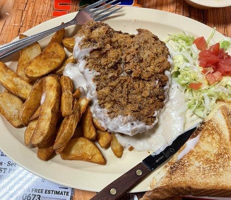 Chicken fried steak = A+