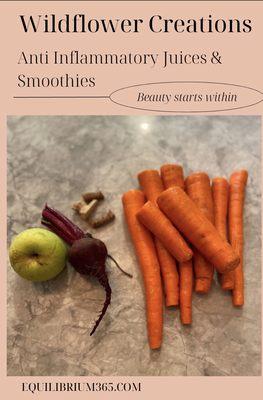 Recipes on our website - Wildflower Creations Kitchen will be offering fresh pressed bottled juices in 2023 !