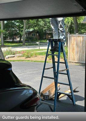 Sameer replaced gutter leaf guards after hail storm damage to my roof.