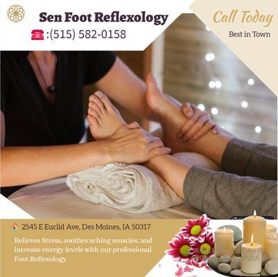 If you're looking to relax and de-stress, Sen Foot Reflexology in Des Moines, IA is the perfect place to experience the magic...