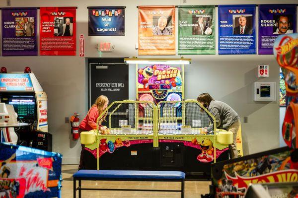 Pacman Smash at Past Times Arcade - a family favorite that's always popular.