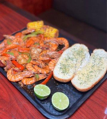 Shrimp fajitas