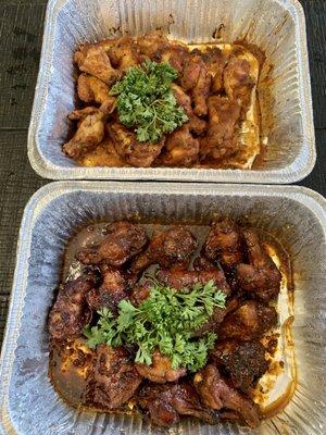 Buffalo/teriyaki chicken wings