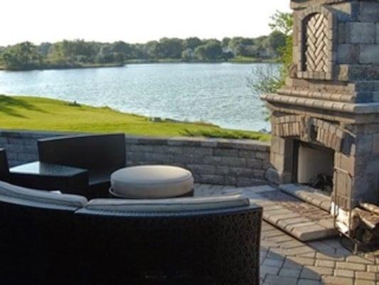 Outdoor fireplaces are a great way to compliment your patio and add some extra warmth!