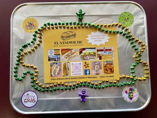 Mardi Gras Tray