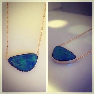 Handmade bezel for boulder opal