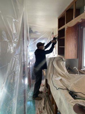 Dust is always a factor in remodeling.  Every precaution is taken to assure that my customer will not have a mess to deal with when I leave.