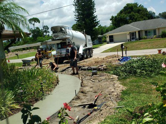 Their crew installed walkway