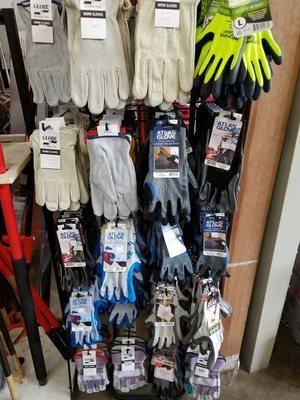 Variety of gloves with different grips and material