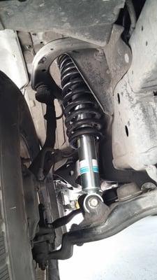 Perfectly installed Bilstein 5100's. Thanks Larry!