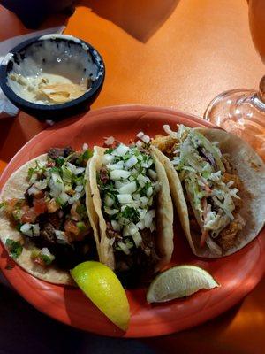 Barbacoa Taco, Fish Taco, Carne Asada Taco