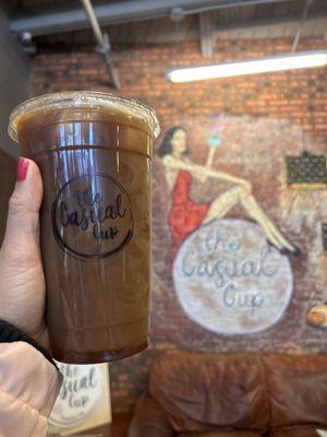 flavor infused iced coffee- caramel