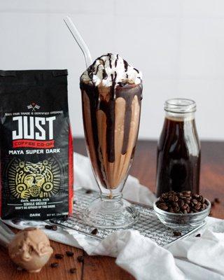 Celebrate this National Coffee Milkshake Day with one that will satisfy your sweet tooth and give you a boost of energy! www.justcoffee.coop