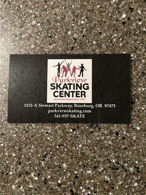 Parkview Skating Center contact info.