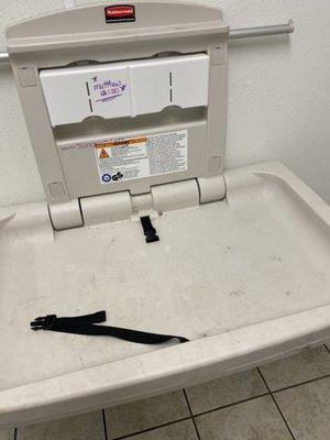 Second bathroom changing table also had poop