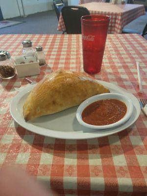 The Stromboli was delicious