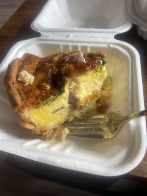 This is the driest and saddest quiche I've ever had.