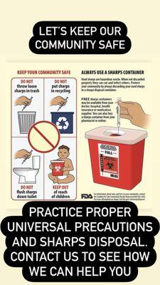 Let us help you safely dispose of your Sharps containers