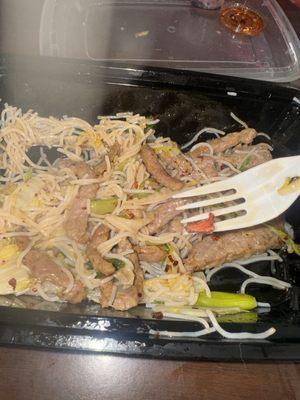 Beef chow mein fun