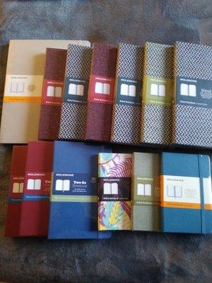 Just a few of my collection of Moleskine notebooks still waiting to be used.