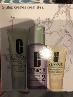 Clinique 3 step introduction set for less than $10