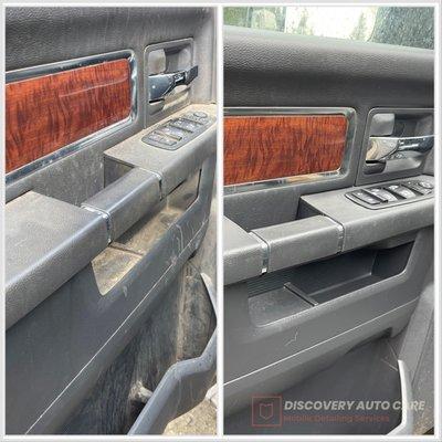 Dust and debris cleaning for door panel