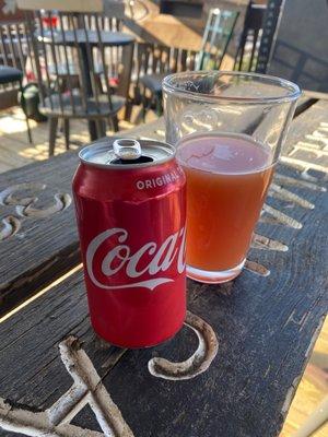 He had a Strawberry Cream Beer but he said it taste more like blood orange and grapefruit has a light hint of strawberry cream.