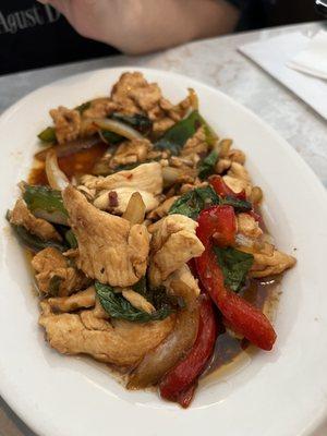 Pad Gra Pow with chicken