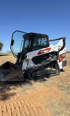 Bobcat service, rough grade, excavation, scraped, concrete demolition,