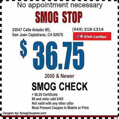 Smog Check Low Price