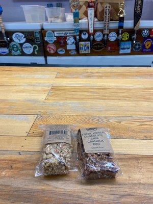 Couple locally made granola bars. So love this place!