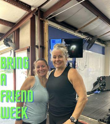 Bring A Friend Week 8/21. Come join us for a free week of workouts