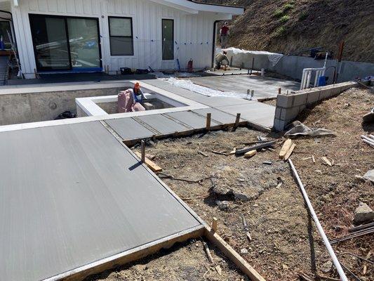 Cement Patio in Sonoma County