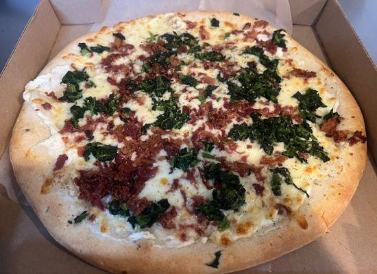 White spinach bacon