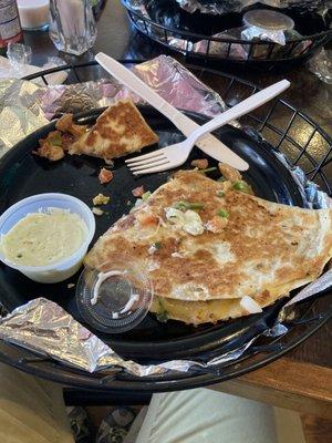 Chicken quesadilla grilled to perfection!