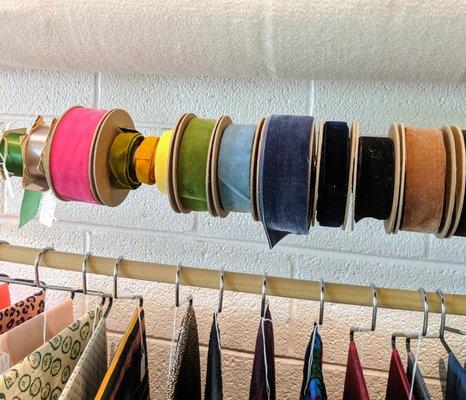 velvet ribbons at craft habit raleigh