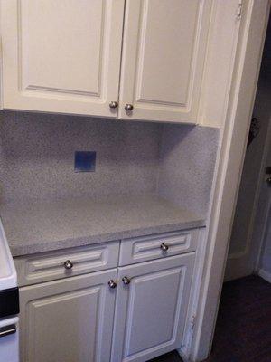 My side cabinet,  fresh countertops