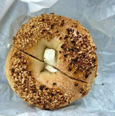 I forgot how much I love their garlic bagel toasted.