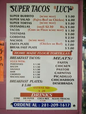 Updated menu.