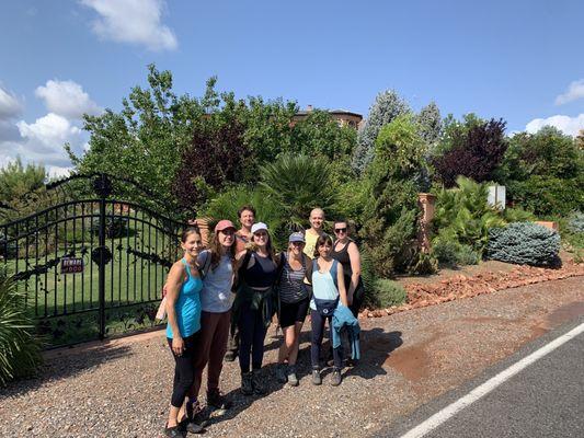 Our yoga hiking group and fantastic instructors Zoe & Scot!